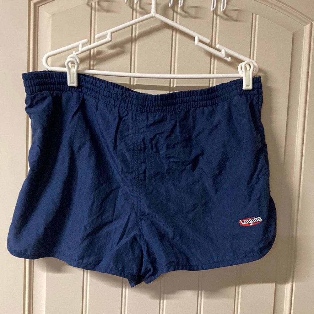 LAGUNA Men’s Blue Swim Trunks Pockets Drawstring at the Waist Mesh Lining Size L
